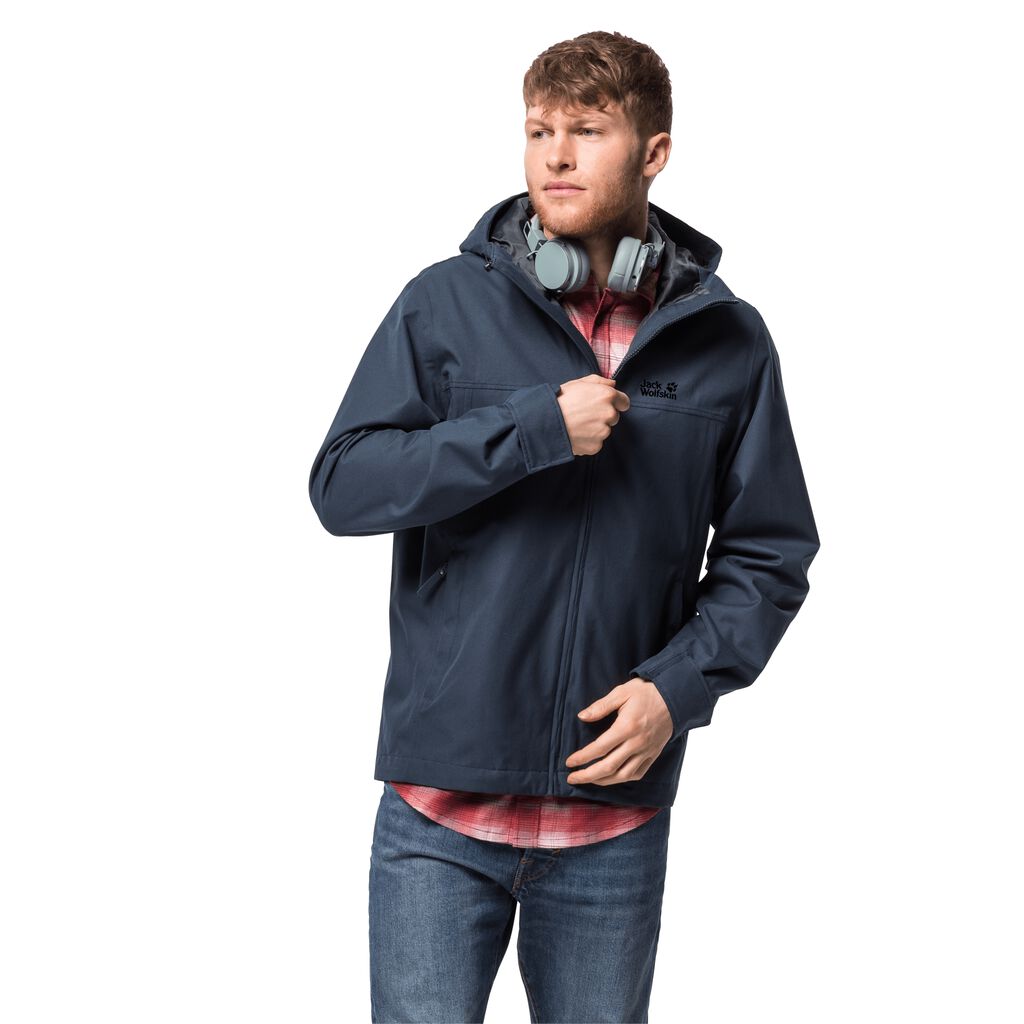 Jack Wolfskin CALEDON Vestes Homme Bleu - CENIGVQ-25